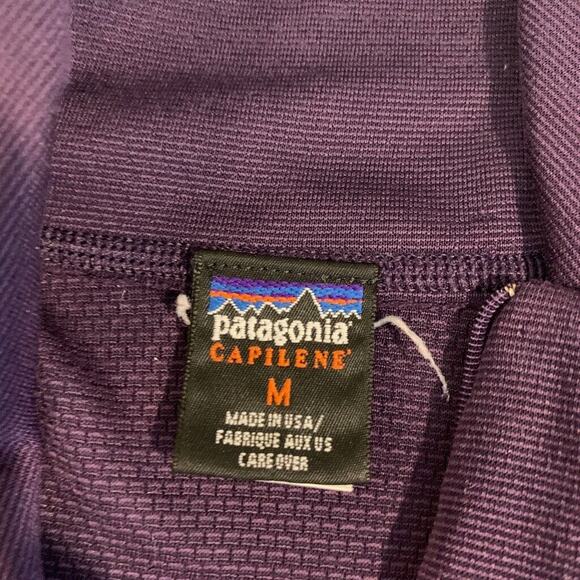 Vintage Patagonia Shirt Women M Medium Grape Capilene Pullover Base Layer Top - Picture 11 of 15